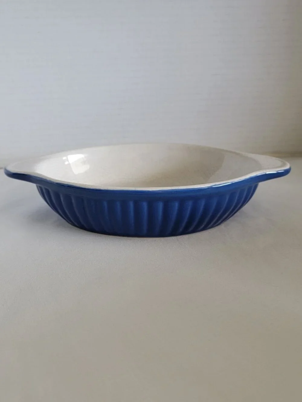 Au Gratin Dish, Small Casserole Dish, Baking Dish, WCL Blue & White